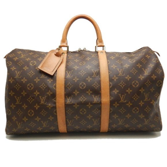 LOUIS VUITTON Brown Monogram Keepall 50 Boston Bag - Picture 1 of 10